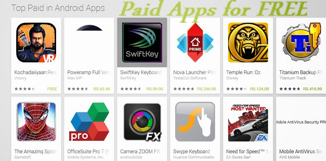 Paid apps for android